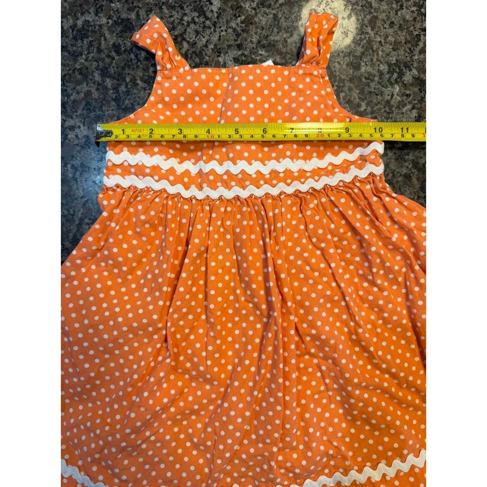 Gymboree Orange Polka Dot‎ Ric-Rac Cotton Dress Girls 18-24 Months 240538993